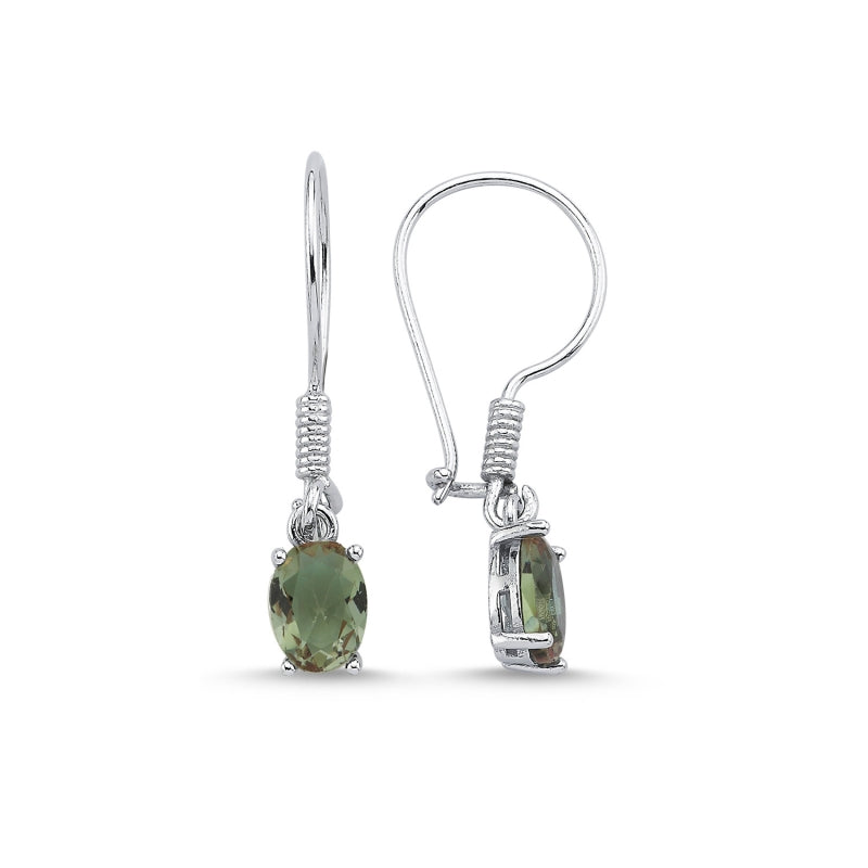 Sterling Silver Oval Zultanite Drop Earrings