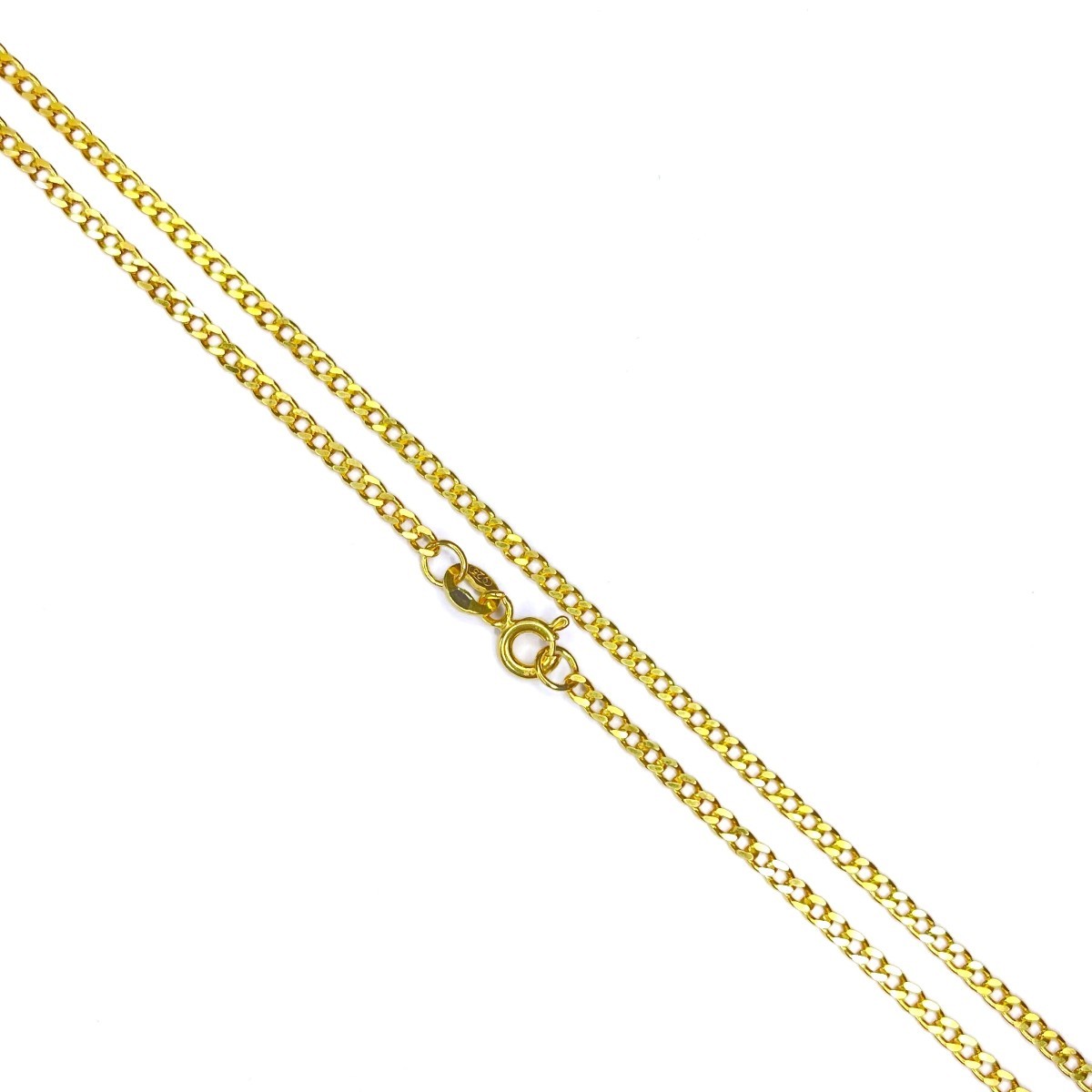 Sterling Silver Gold Plated 2 mm Curb Chain