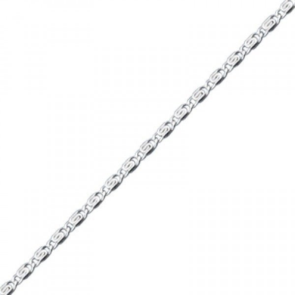 1,5-2,3g sidabrinė grandinėlė "Snail" 40-60cm