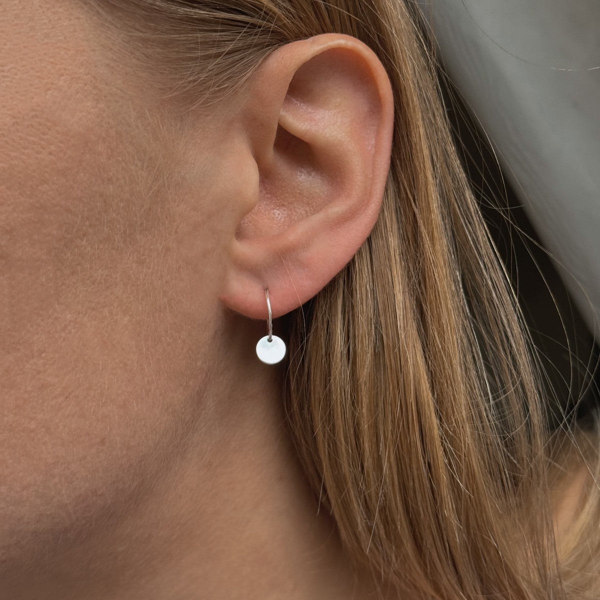 Sterling Silver Hoops with Charms