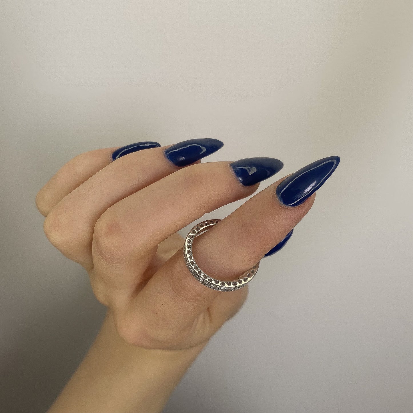 Sterling Silver Rhodium Plated CZ & Hearts on the side Ring