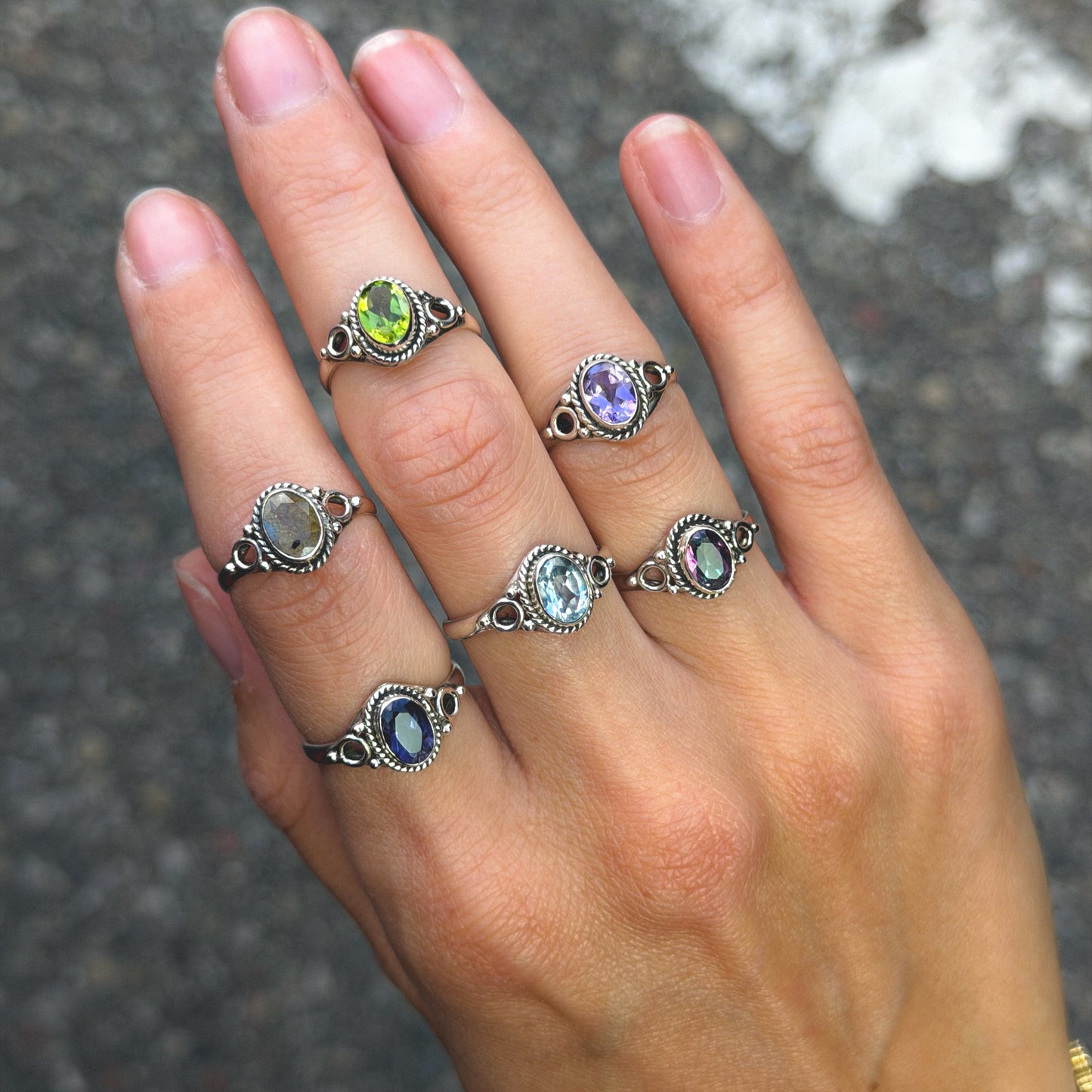 Sterling Silver Peridot Ring