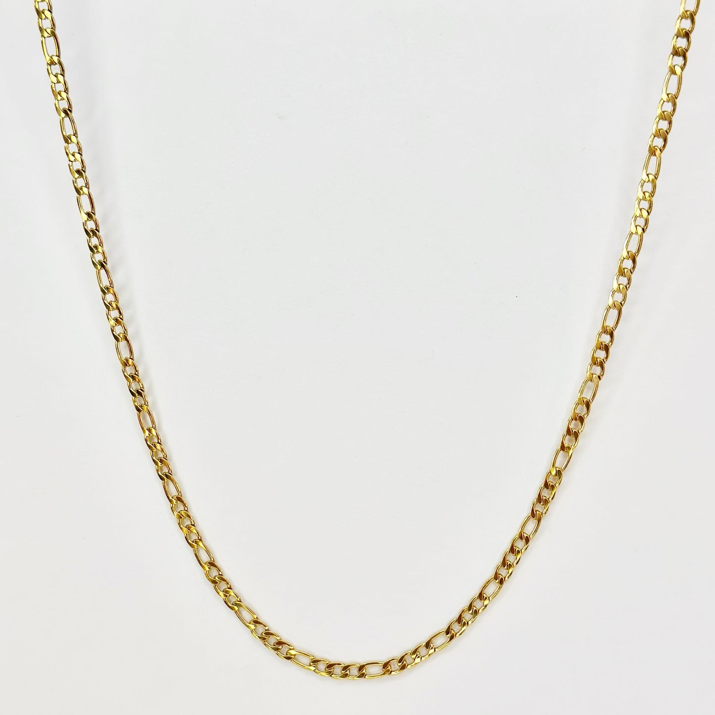 4mm pločio auksuota grandinėlė "Figaro"