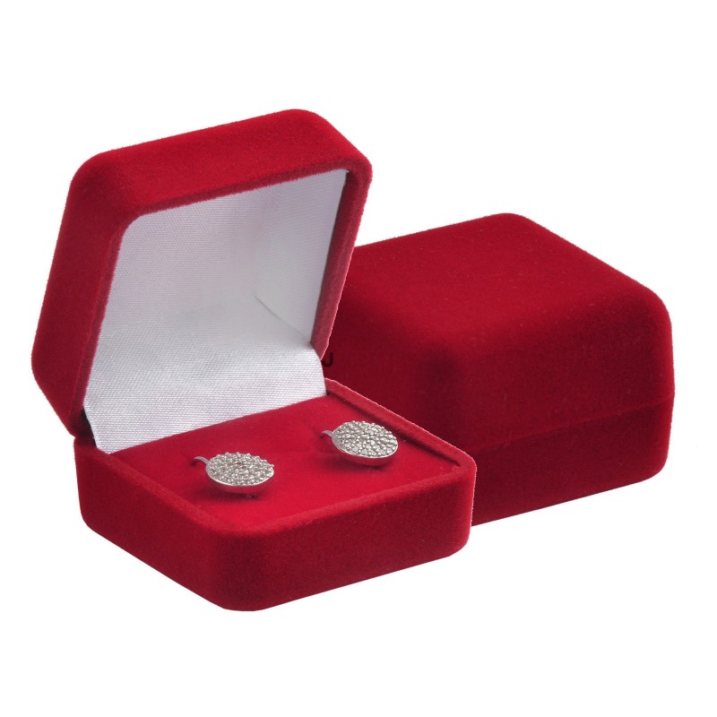 Maža aksominė dovanų dėžutė žiedui ar auskarams