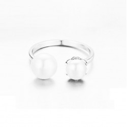 tikri perlai ¦ sidabrinis žiedas su tikrais perlais