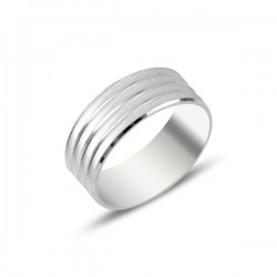 8 mm sidabrinis žiedas dengtas rodžiu