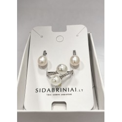 perlai ¦ sidabriniai auskarai su tikrais perlais