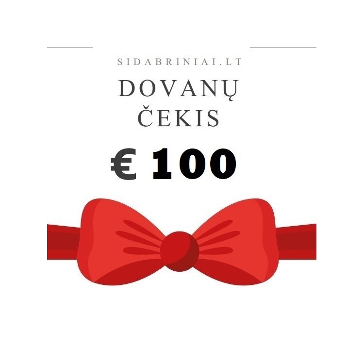 100 € vertės dovanų čekis