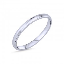 2 mm storio sidabrinis žiedas