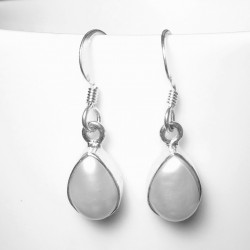 perlai ¦ sidabriniai auskarai su tikrais lašo formos perlais