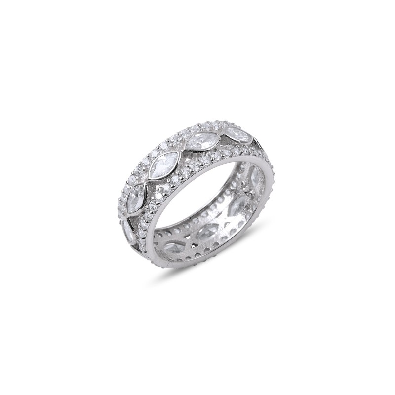 0,7 cm storio  sidabro žiedas su cirkoniu