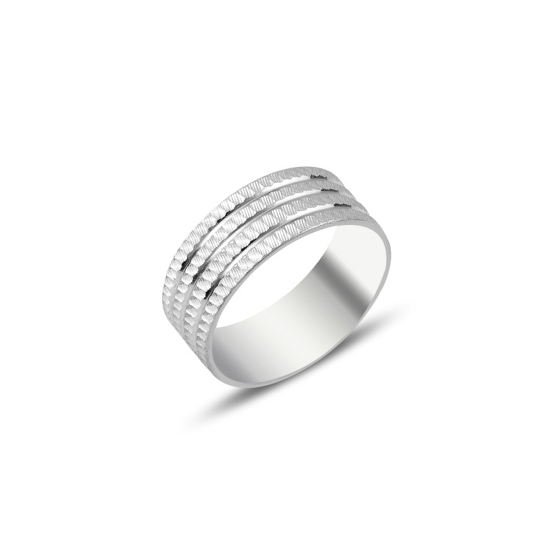 8 mm sidabrinis žiedas dengtas rodžiu