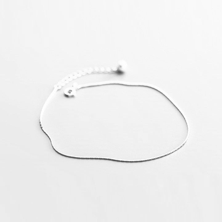 Sterling Silver Pearl Chain Anklet