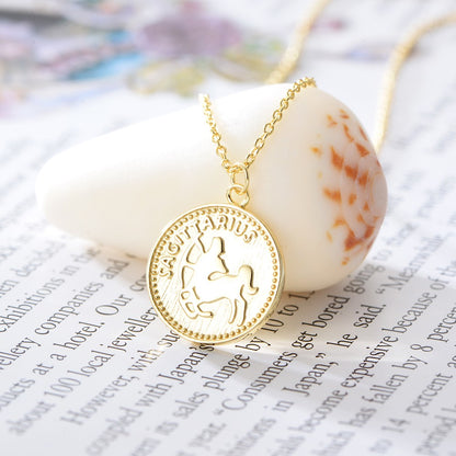 Sterling Silver Gold Plated Zodiac Sign Necklace