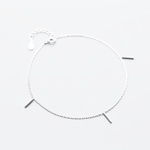 Sterling Silver Minimalist Anklet