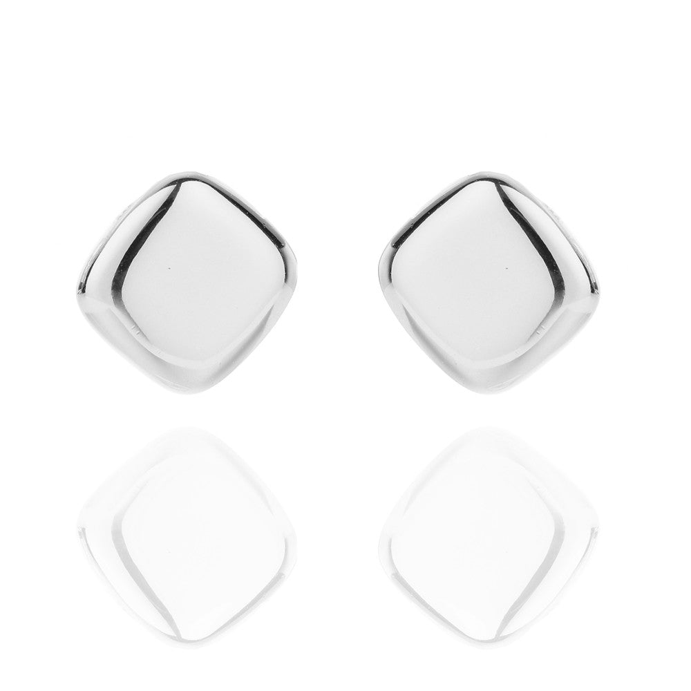 Sterling Silver Rhodium Plated Stud Earrings