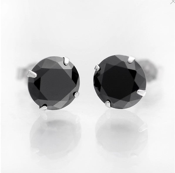 Silver 3 - 7 mm CZ Crystal Studs