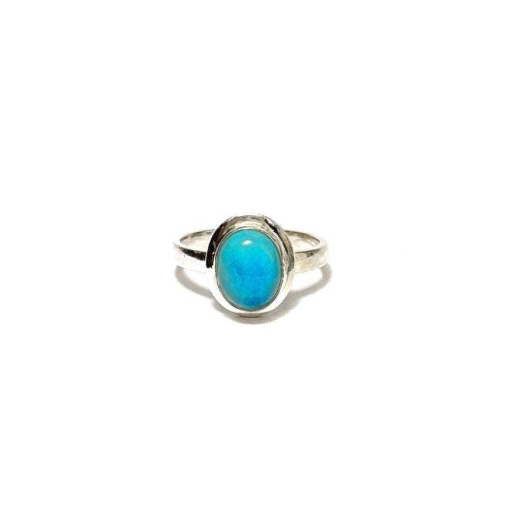 Sterling Silver Oval Turquoise Ring