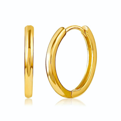 Sterling Silver Gold Plated 12 - 20 mm Hoops