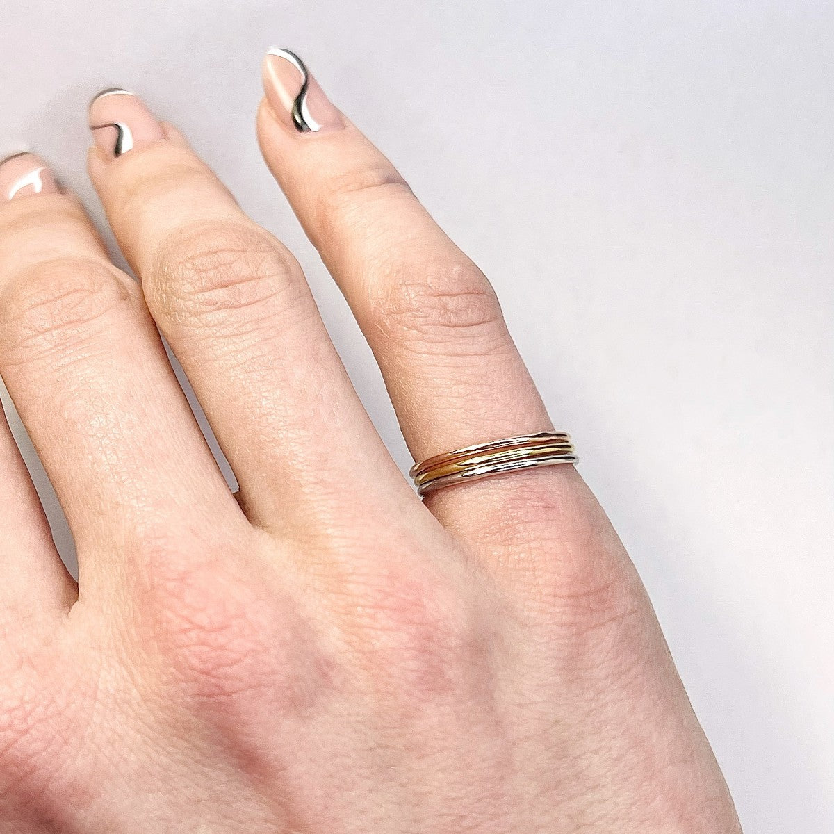 Sterling Silver Triple Ring