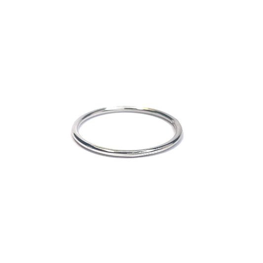 Sterling Silver Rhodium Plated 1 mm Minimalist Ring