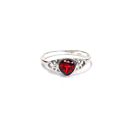 Sterling Silver Garnet Ring