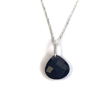 Sterling Silver Black Onyx Pendant Necklace