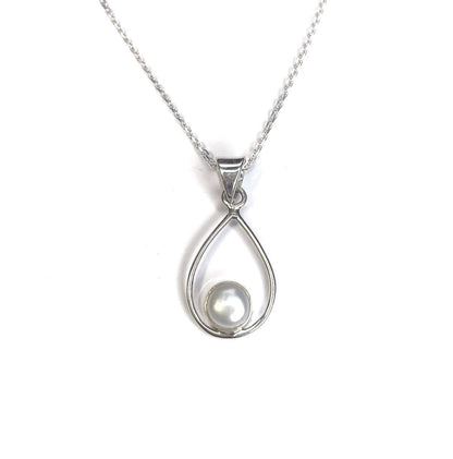 Sterling Silver Pearl Pendant Necklace