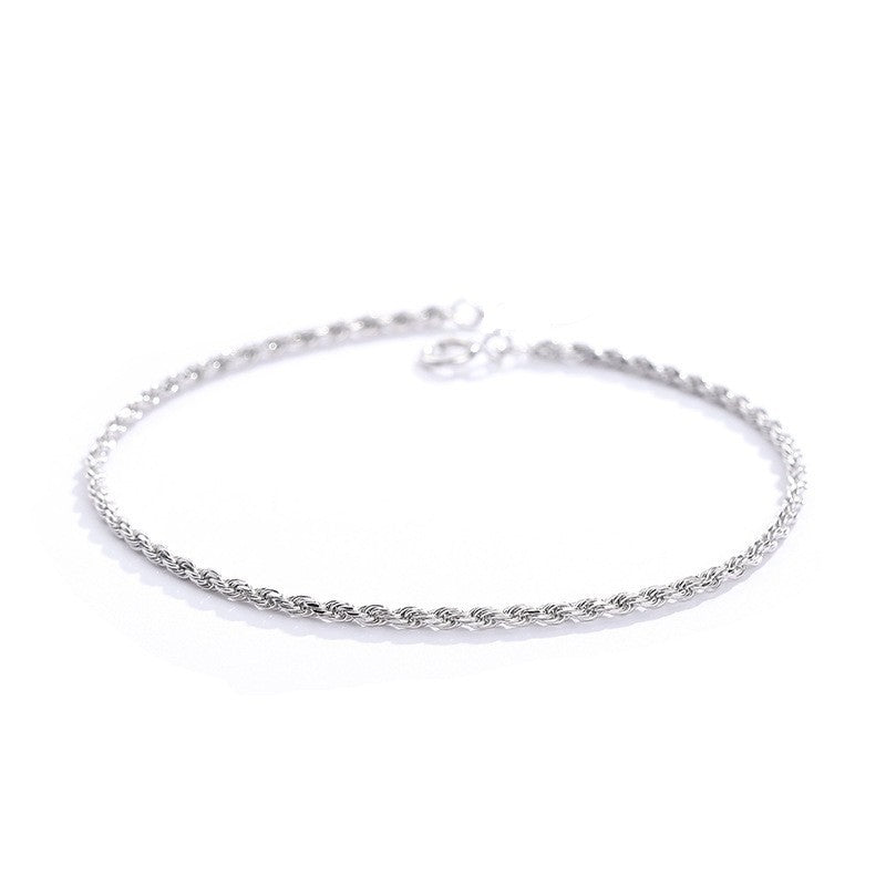 Sterling Silver 2 mm Rope Chain Bracelet