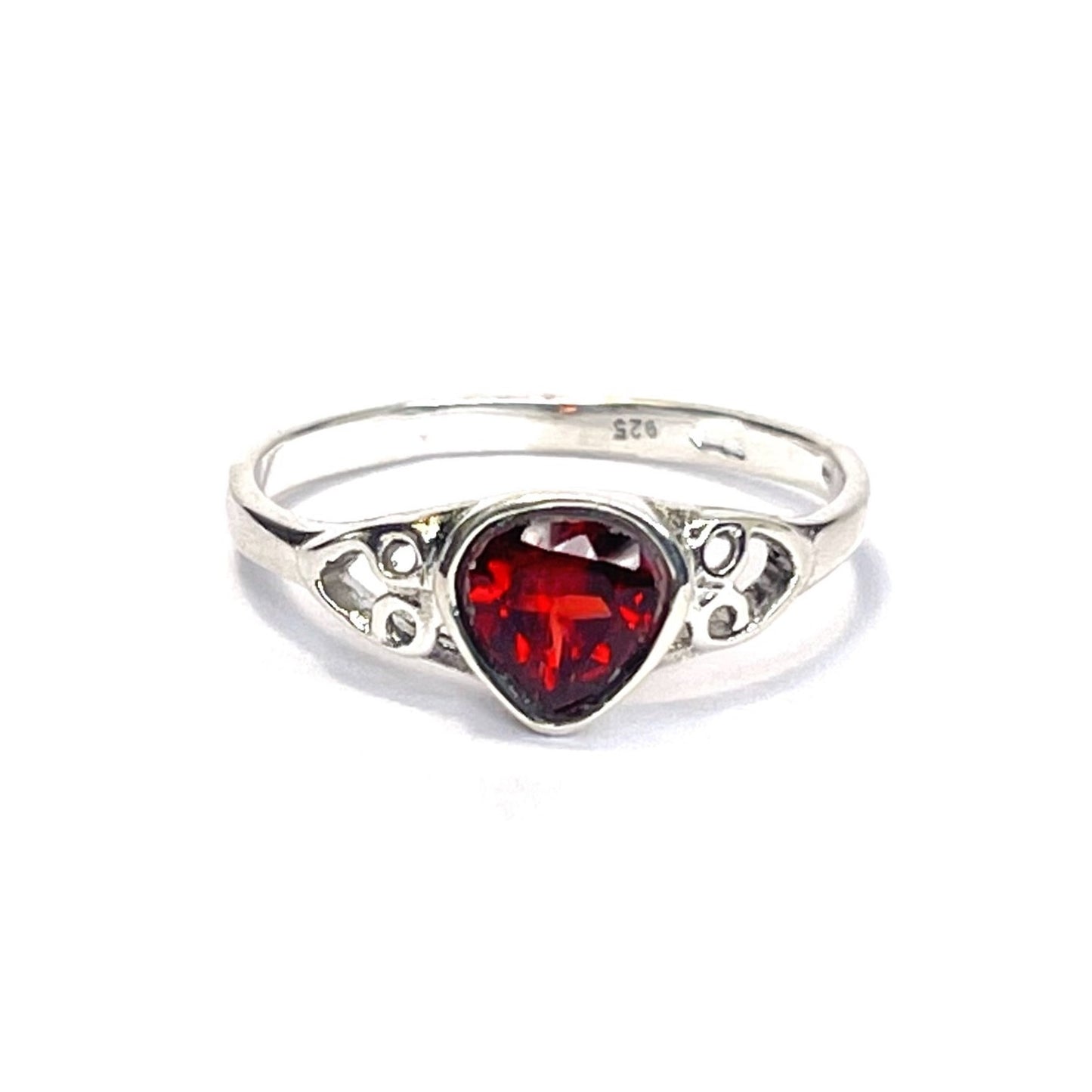 Sterling Silver Garnet Ring