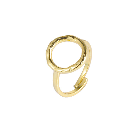 Silver Gold Plated Circle Ring