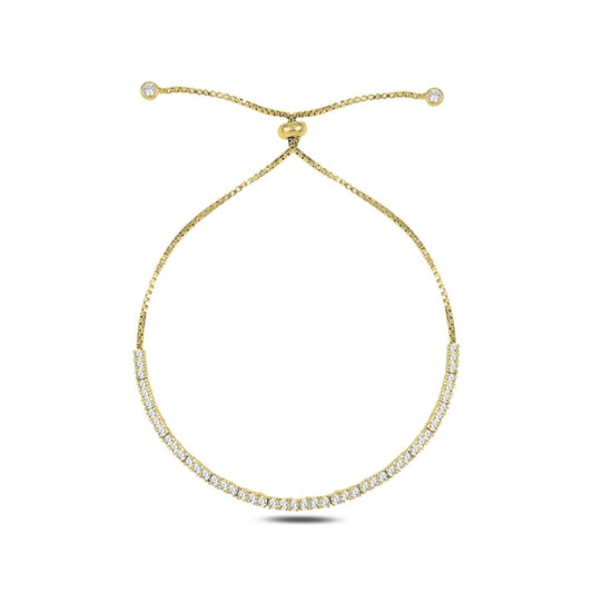 Sterling Silver Gold Plated 1.5 mm Tennis Bracelet