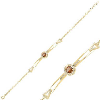 Sterling Silver Gold Plated Zultanite Bracelet