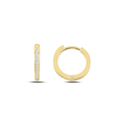 Silver Gold Plated 12 - 20 mm CZ Hoops