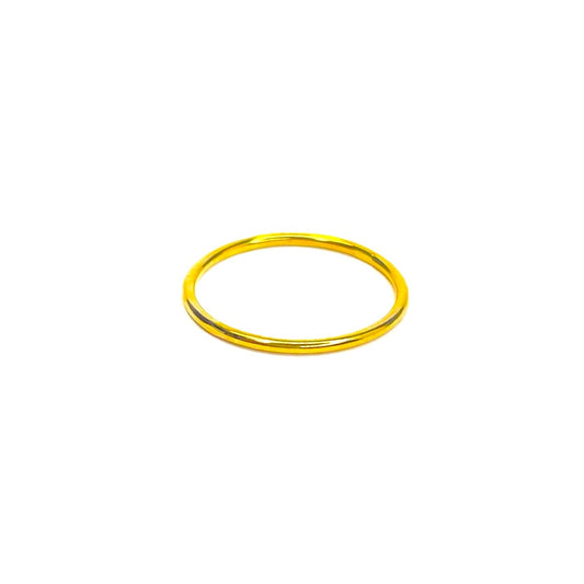 Sterling Silver Gold Plated 1 mm Minimalist Ring