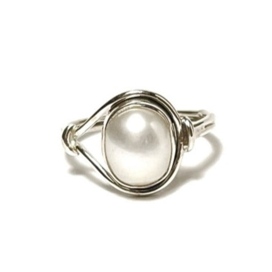 Sterling Silver Pearl Ring