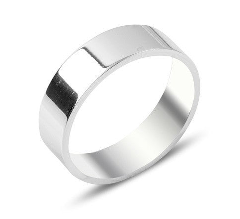 Sterling Silver Polished 6 mm Band Ring