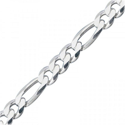 Sterling Silver 6.2 mm Figaro Chain