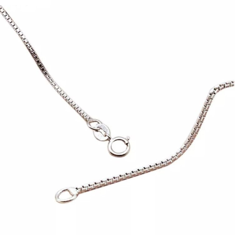 Sterling Silver Rhodium Plated 1.5 mm Box Chain