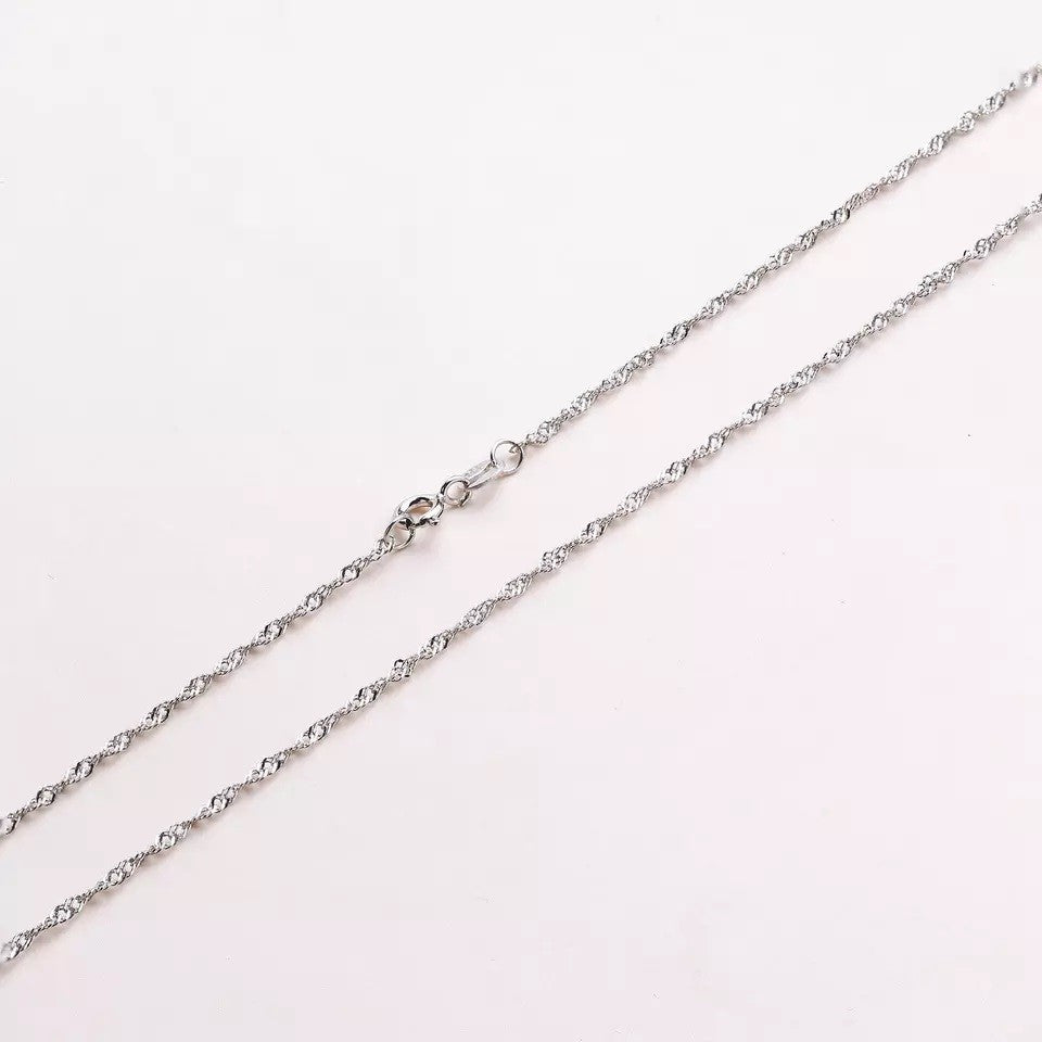 Sterling Silver 1 mm Singapore Chain