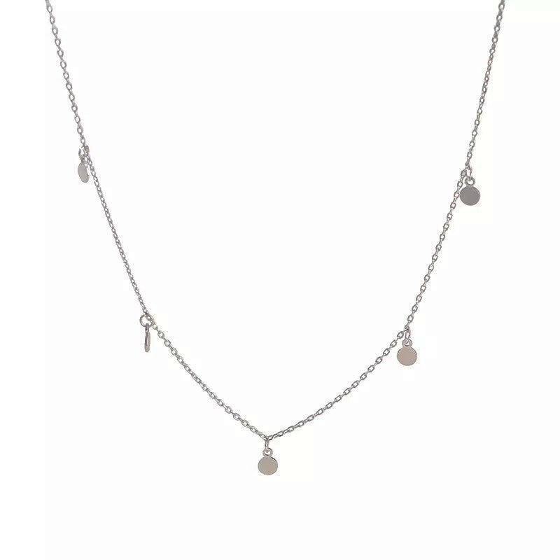 Sterling Silver Rhodium Plated Pendant Chain Necklace