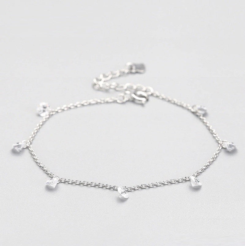 Sterling Silver Rhodium Plated CZ Bracelet