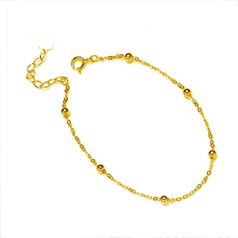 Sterling Silver Gold Plated Minimalist Bead Bracelet