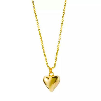 Sterling Silver Gold Plated Heart Necklace