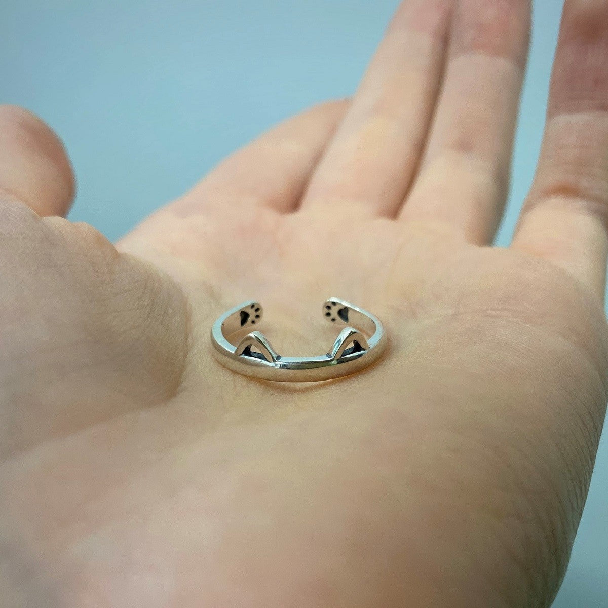 Sterling Silver Cat Ring