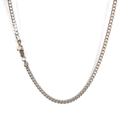 Sterling Silver Rhodium Plated 3 mm Curb Chain