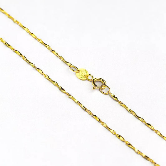 Sterling Silver Gold Plated Ingot Chain