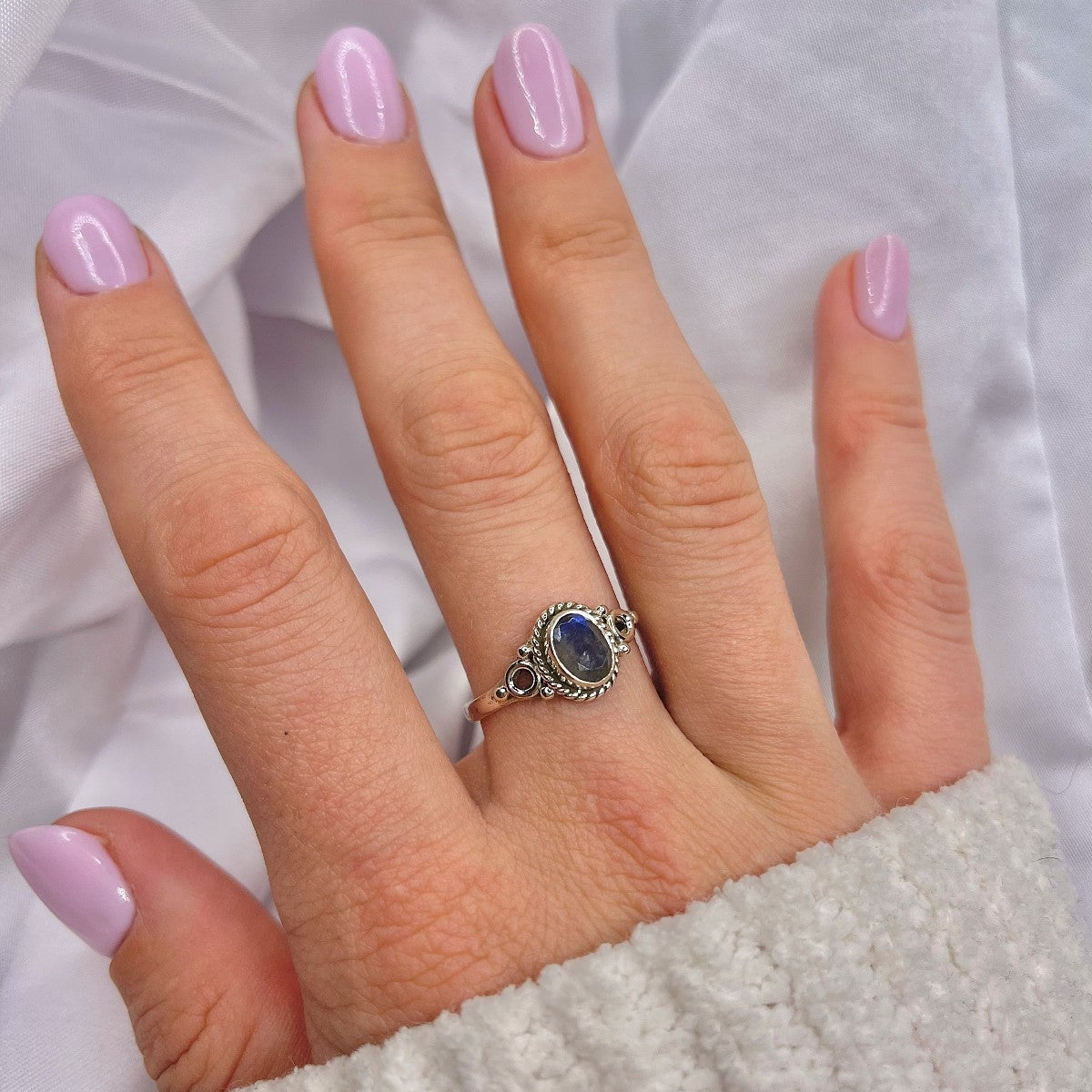 Sterling Silver Labradorite Ring