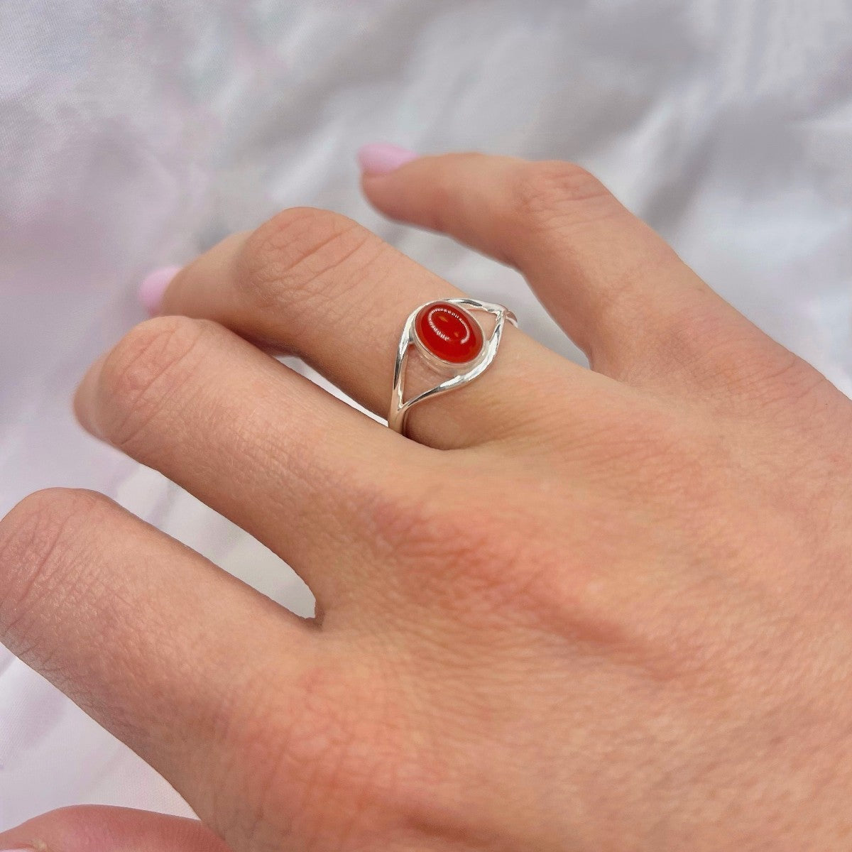 Sterling Silver Carnelian Ring