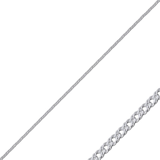 Sterling Silver Rhodium Plated 2 mm Rombo Chain